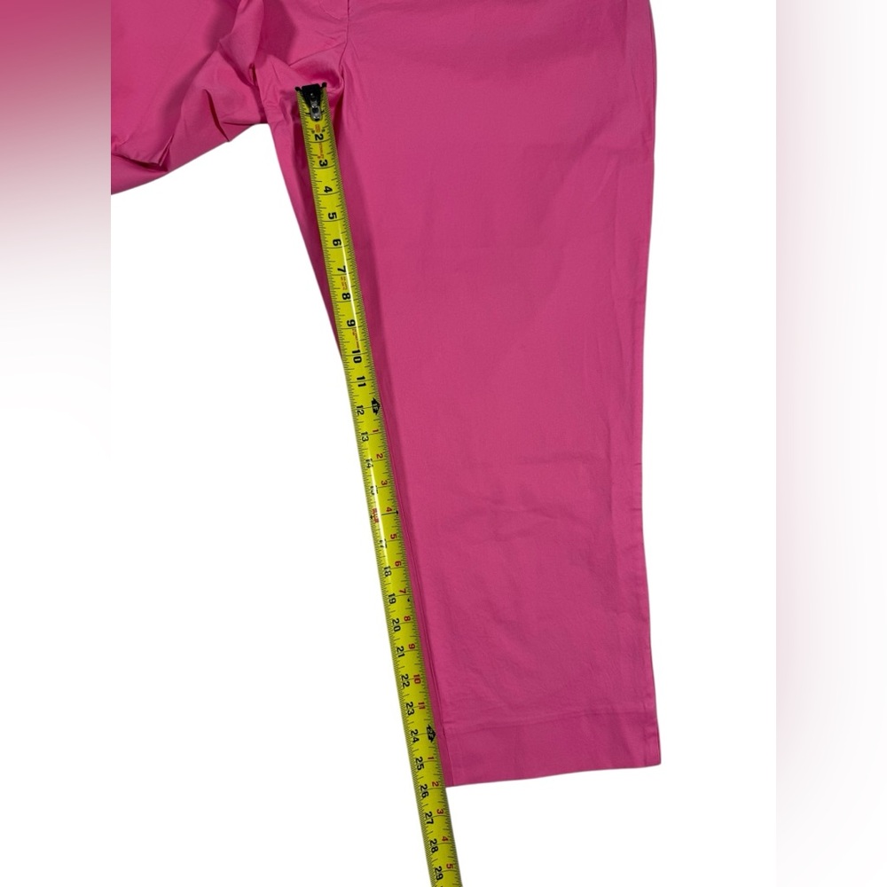 Talbots Perfect Crop Pants 16W Curvy Pink Slim Leg Stretch Cotton Mid Rise NWT - Picture 5 of 9